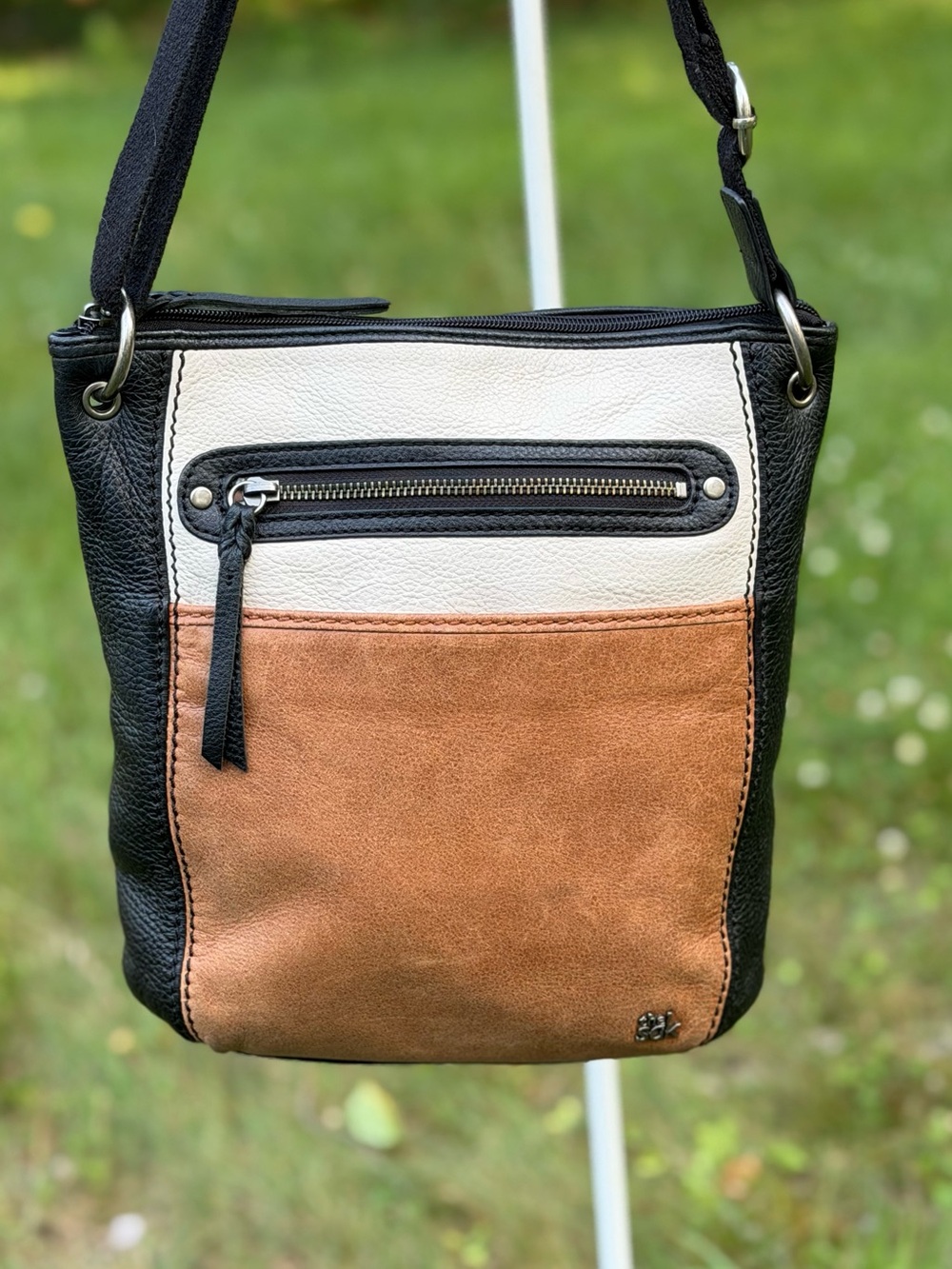 The Sak Crochet Convertible Backpack Boho Knit Shoulder Bag